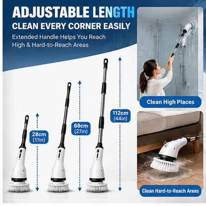 Electric Spin Scrubber with Extendable Handle
