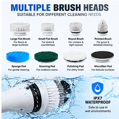 Electric Spin Scrubber with Extendable Handle